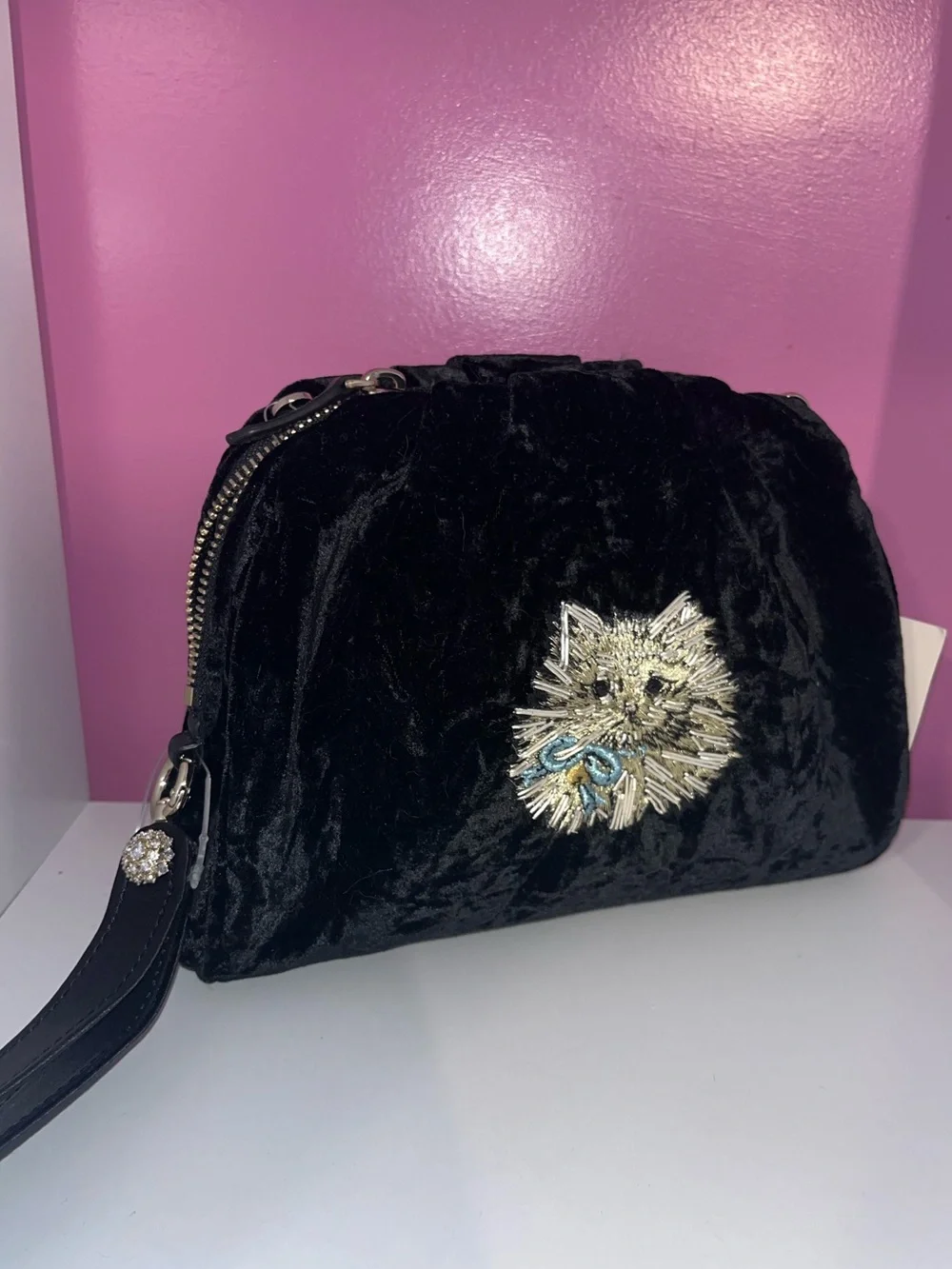 kate spade NWT! Pretty Kitty Velvet Party Clutch